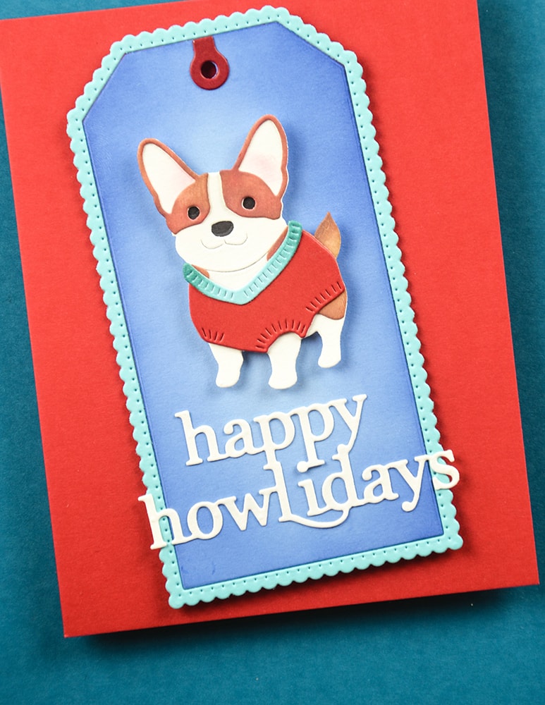 Poppy Stamps 2756 Happy Corgi craft die