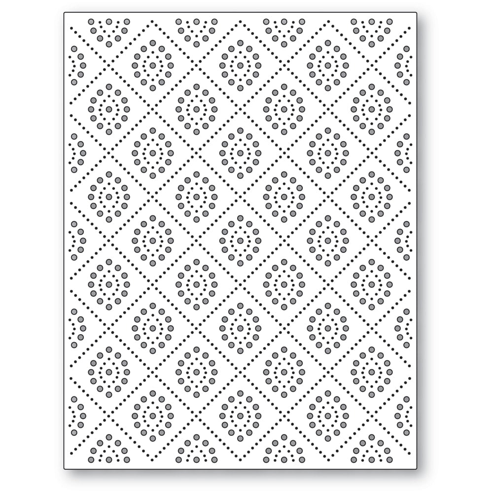 Poppy Stamps 2757 Diamond Oval Pinpoint Background craft die