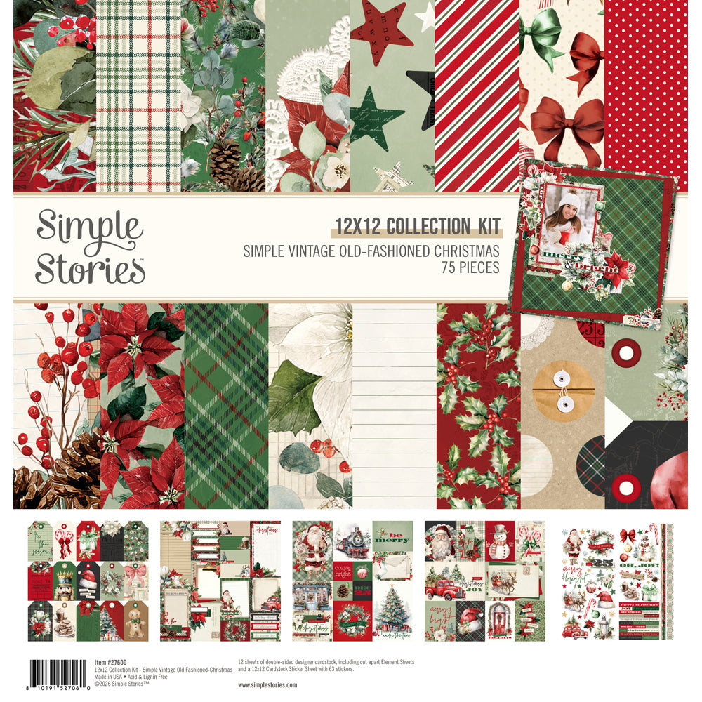 Simple Stories Simple Vintage Old-Fashioned Christmas Collection Kit 27600