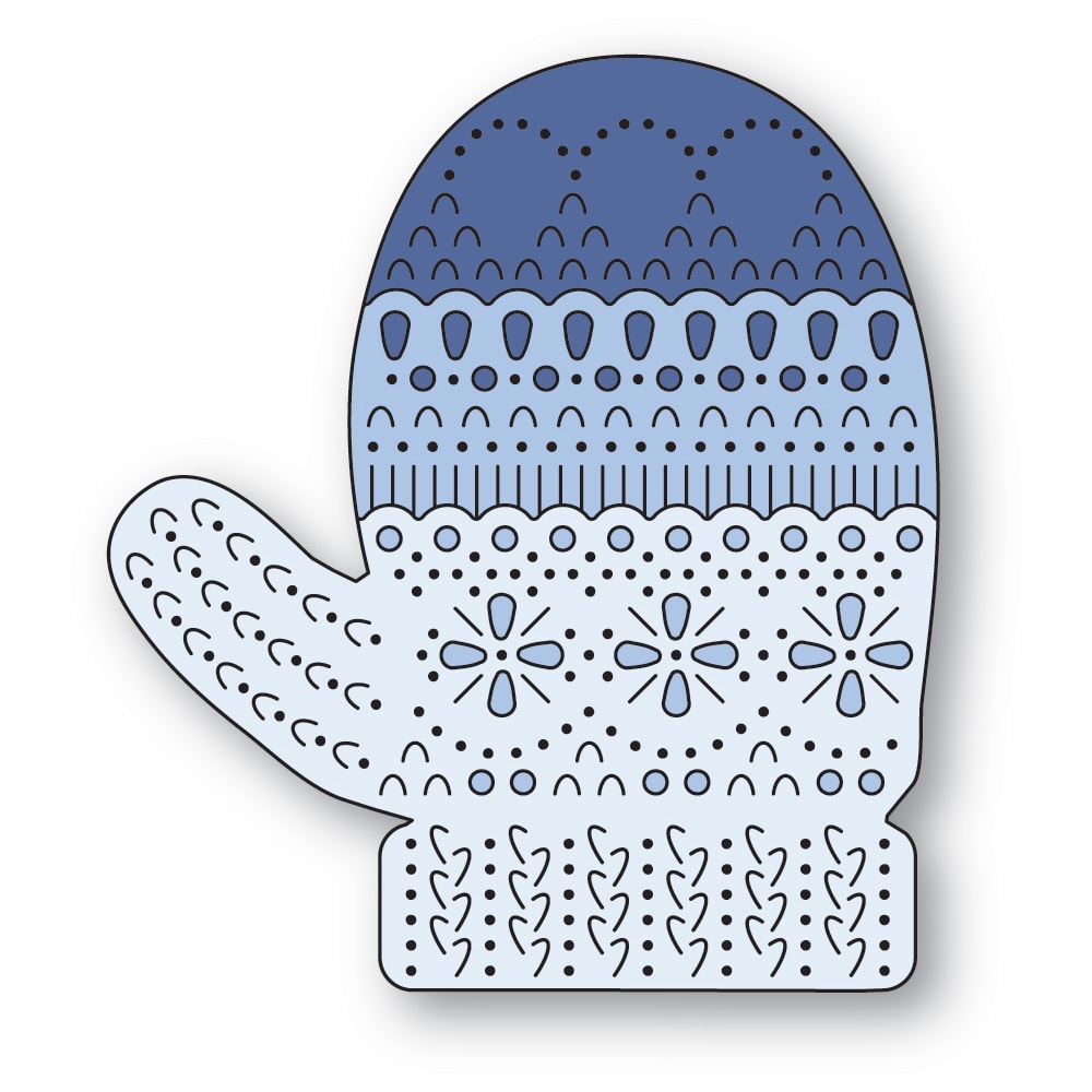 Poppy Stamps 2761 Nordic Large Mitten craft die