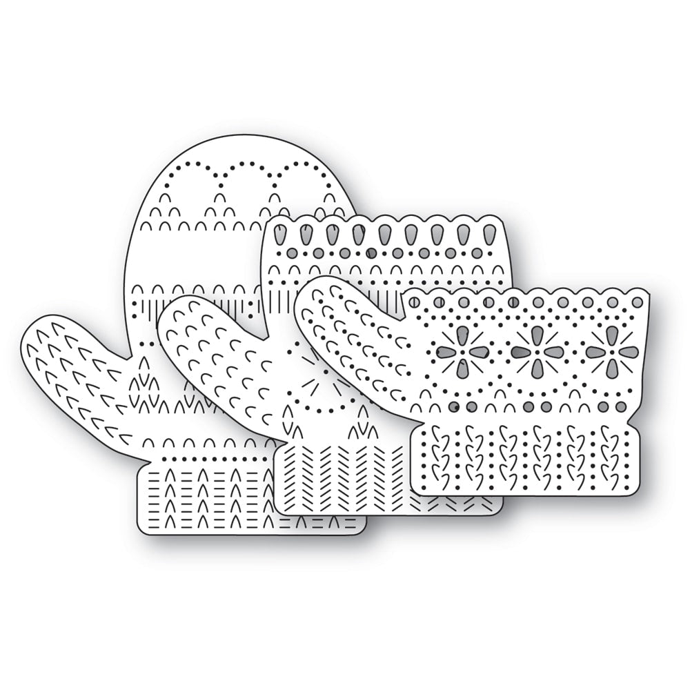 Poppy Stamps 2761 Nordic Large Mitten craft die