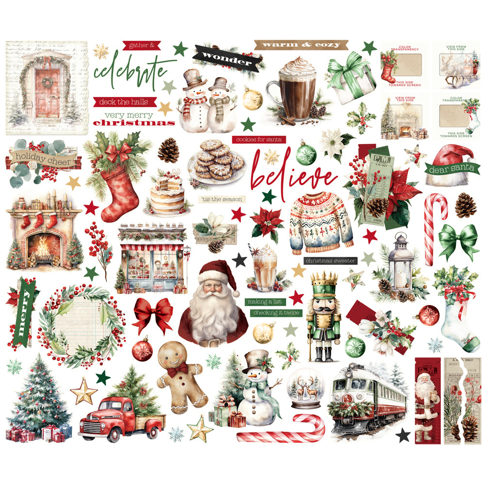Simple Stories Simple Vintage Old-Fashioned Christmas Bits & Pieces 27626