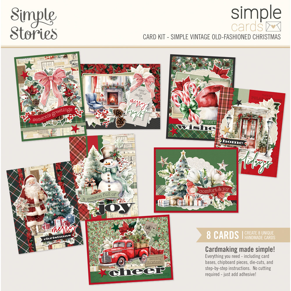 Simple Stories Simple Vintage Old-Fashioned Christmas Simple Cards Card Kit 27635