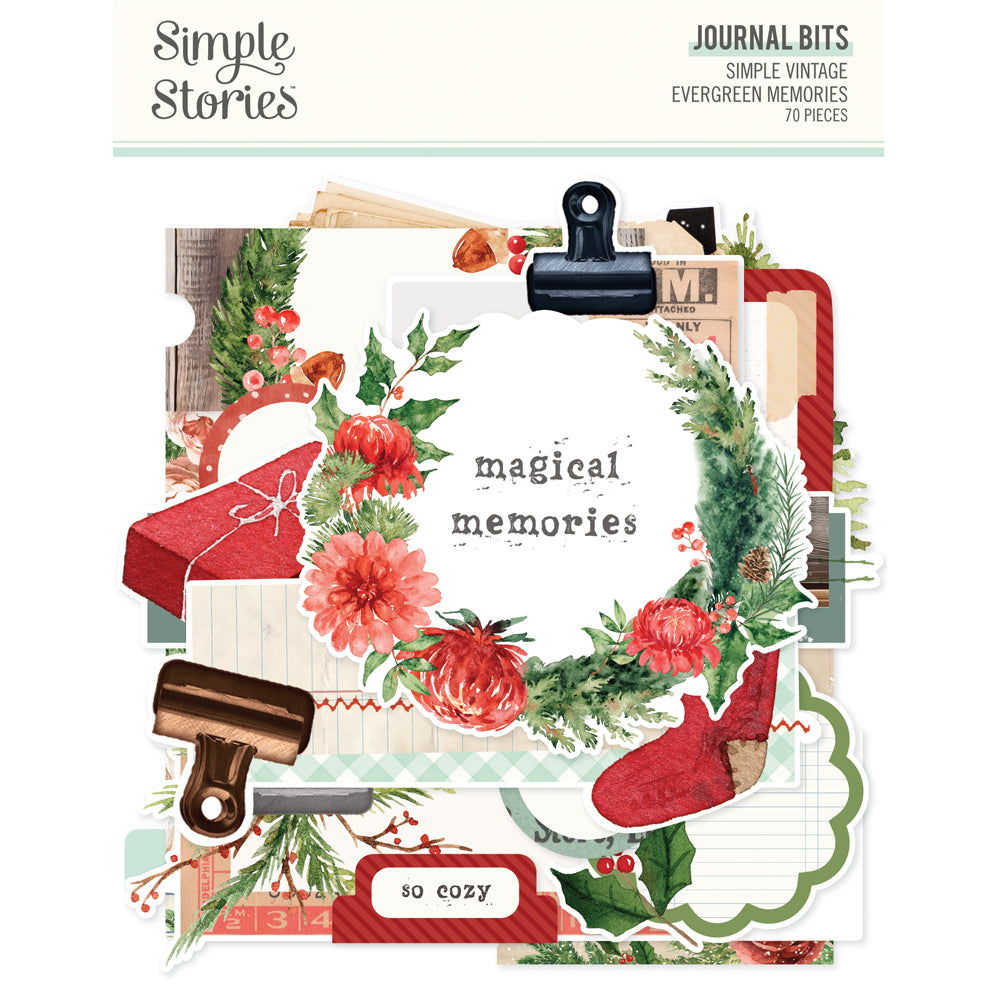 Simple Stories Simple Vintage Evergreen Memories Journal Bits & Pieces 27827