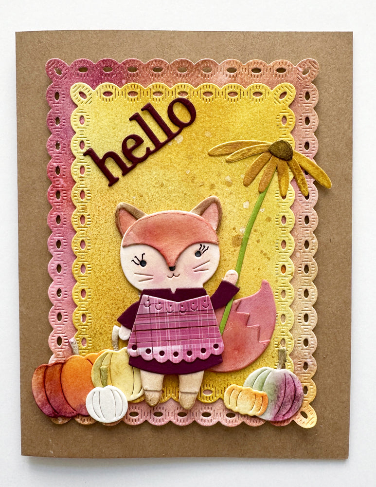Poppy Stamps Nordic Waving Fox Craft Die - 2786
