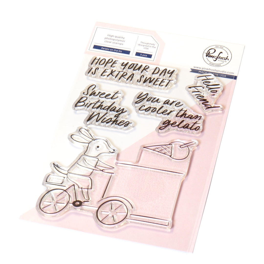 Pinkfresh Studio Gelato on the Go stencil/Stamp/die Bundle
