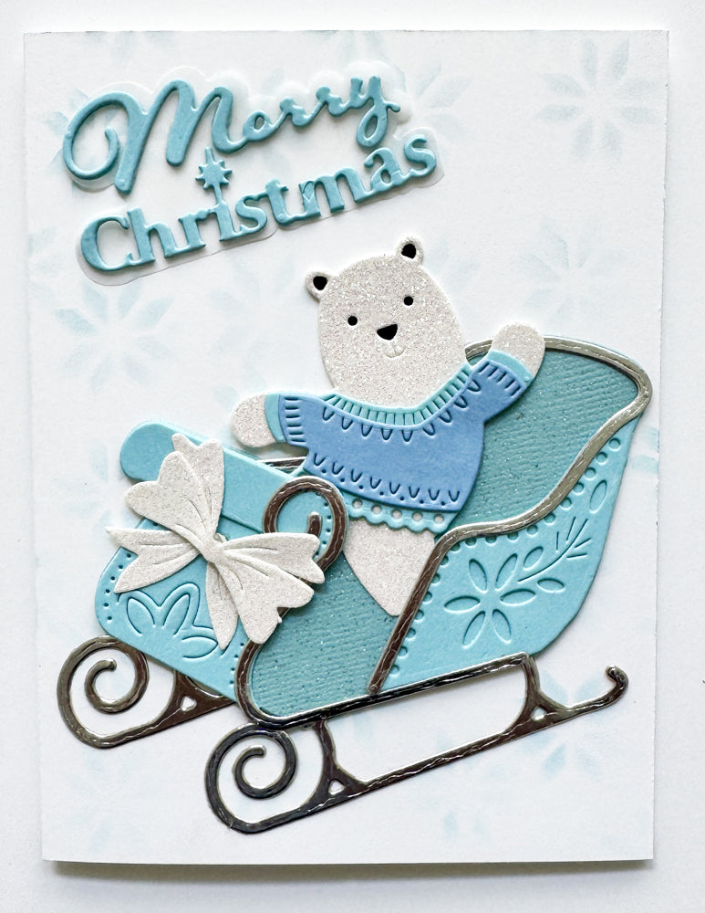 Poppy Stamps Merry Christmas Fluffy Script Craft Die - 2806