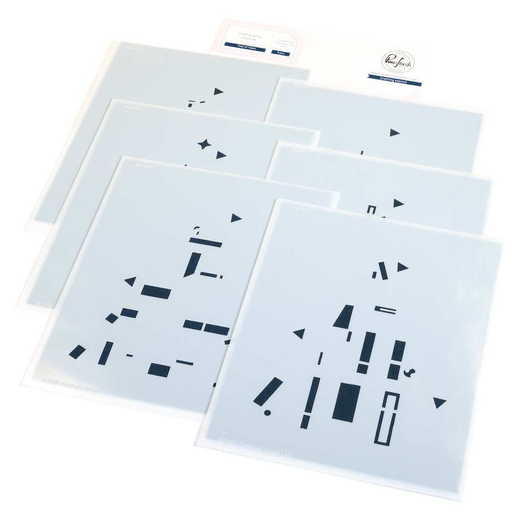 Pinkfresh Studio Tree of Tales stencil / Die Bundle