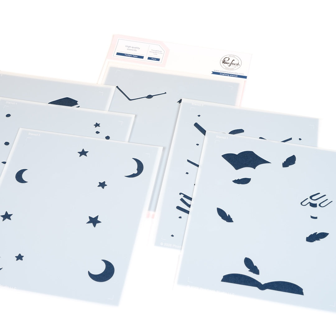 Pinkfresh Studio Twilight Tales stamp, Stencil & Die Bundle
