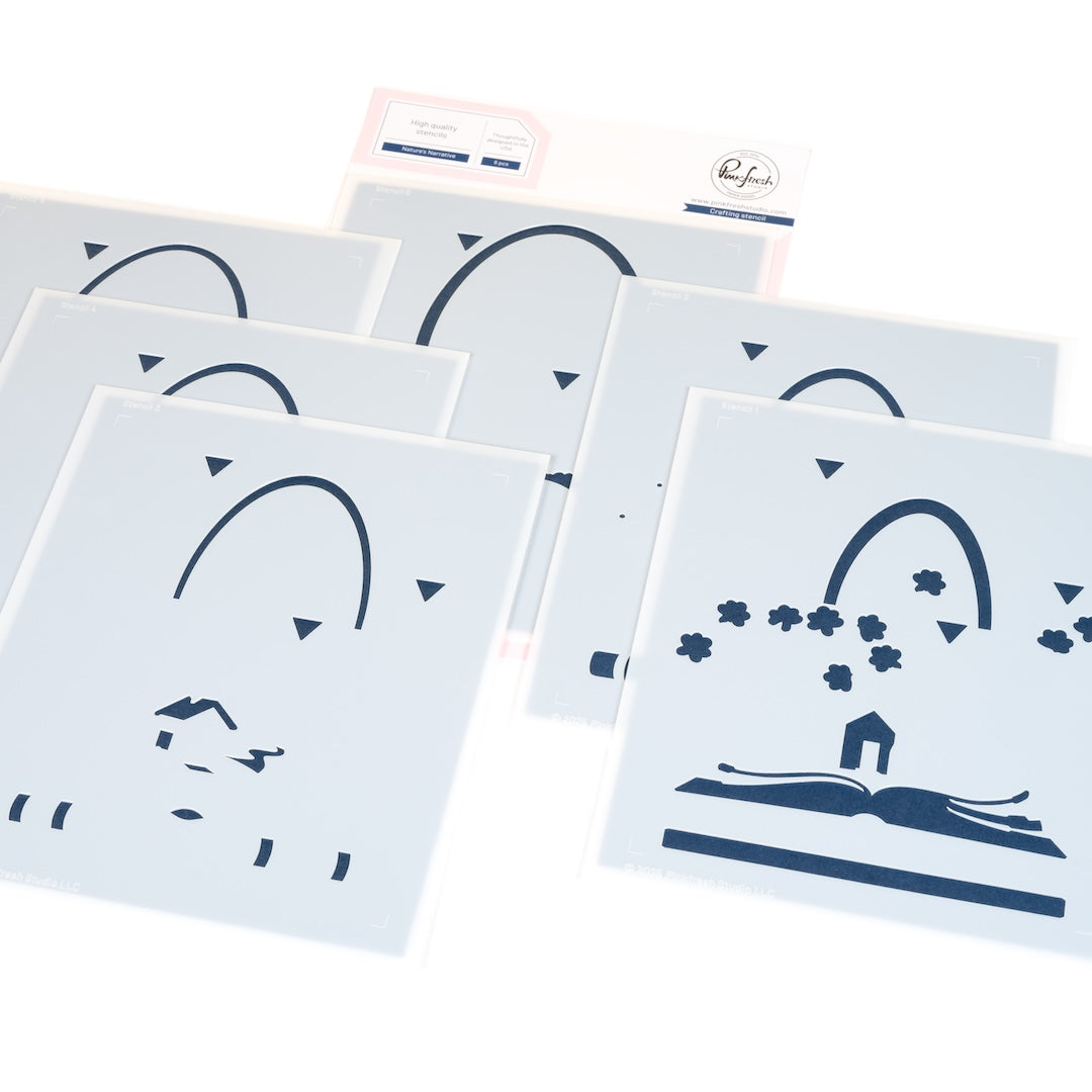 Pinkfresh Studio Nature's Narrative die & Stencil Bundle