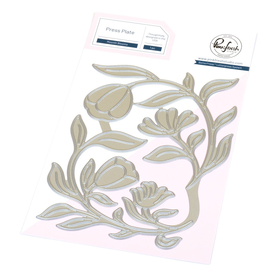 Pinkfresh Studio Moonlit Blooms press plate