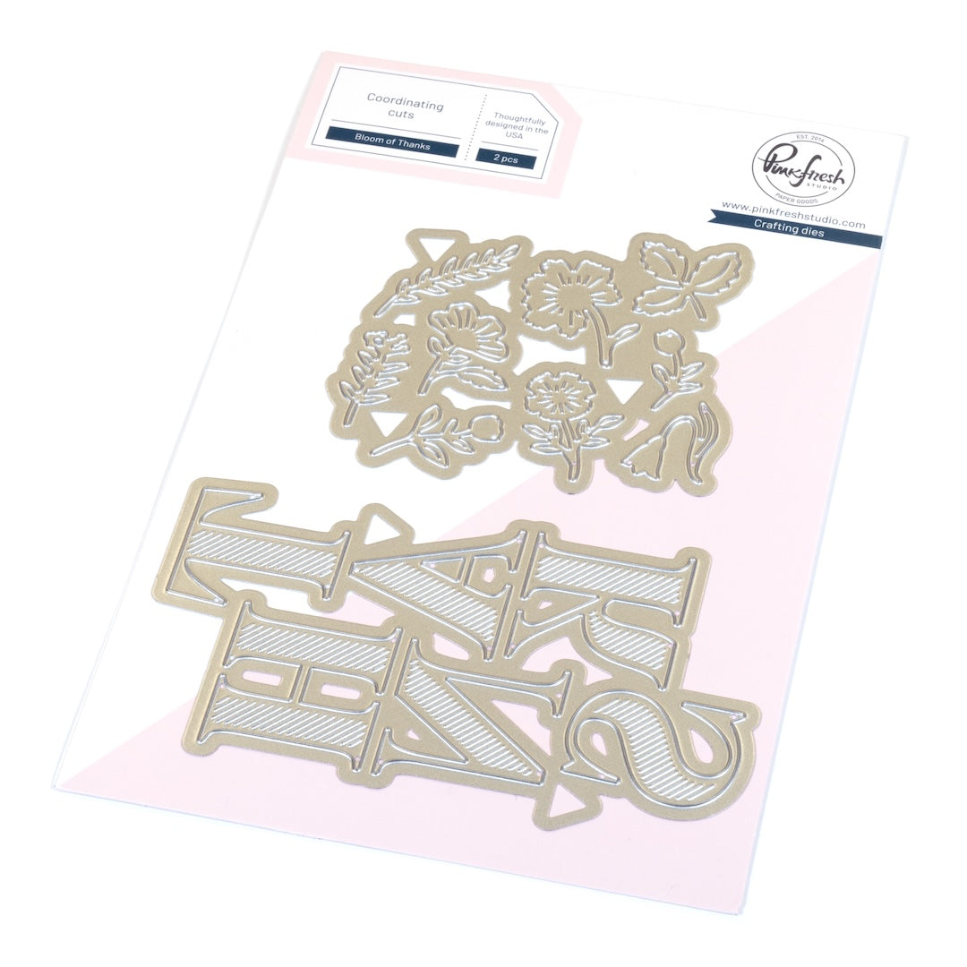Pinkfresh Studio Bloom of Thanks die/stencil Bundle