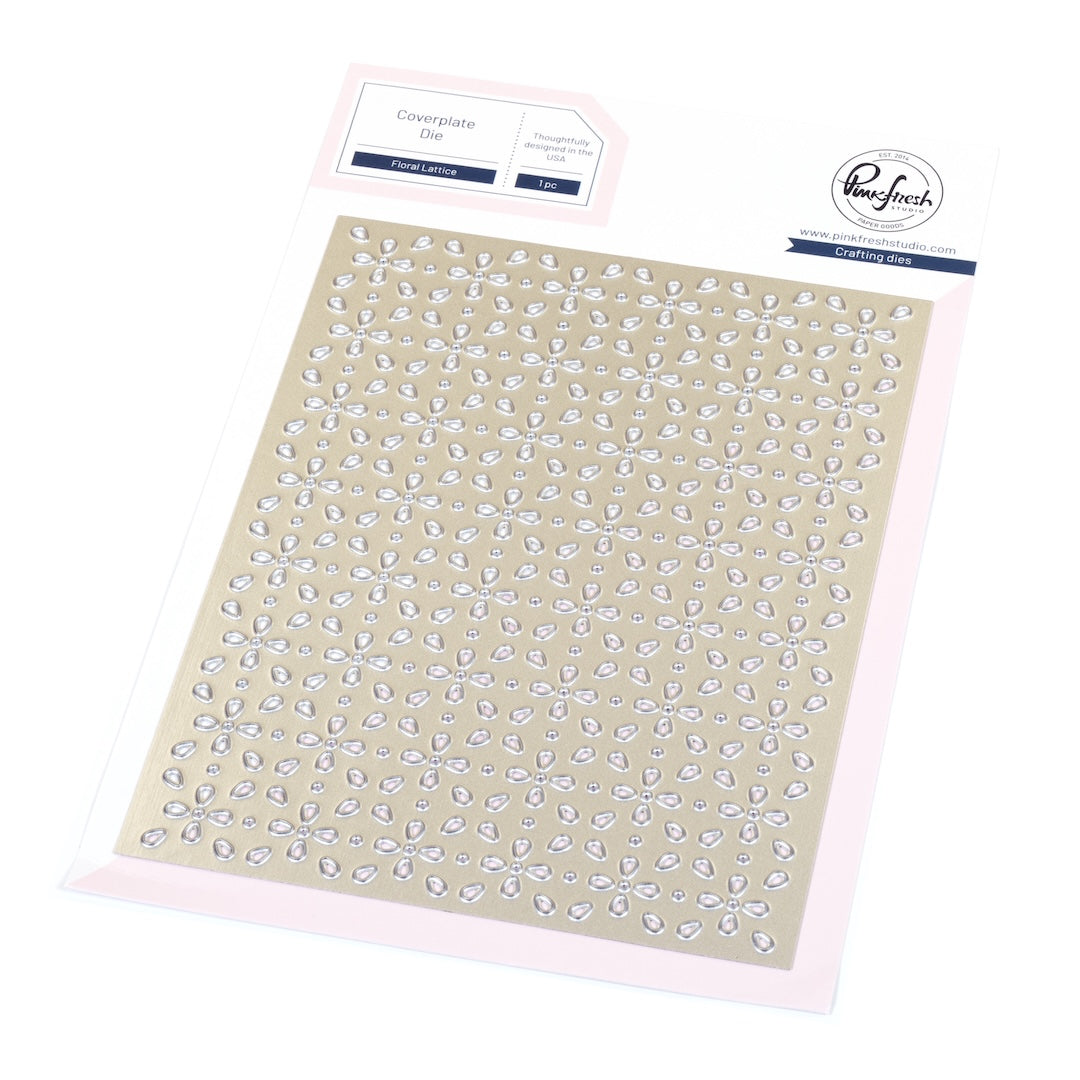 Pinkfresh Studio Floral Lattice coverplate die