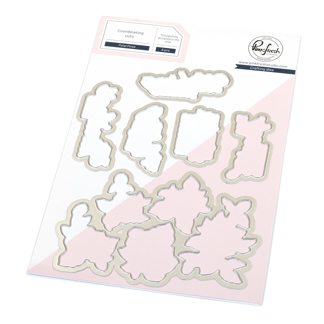 Pinkfresh Studio Petal Poise stamp/ Die/ Stencil Bundle