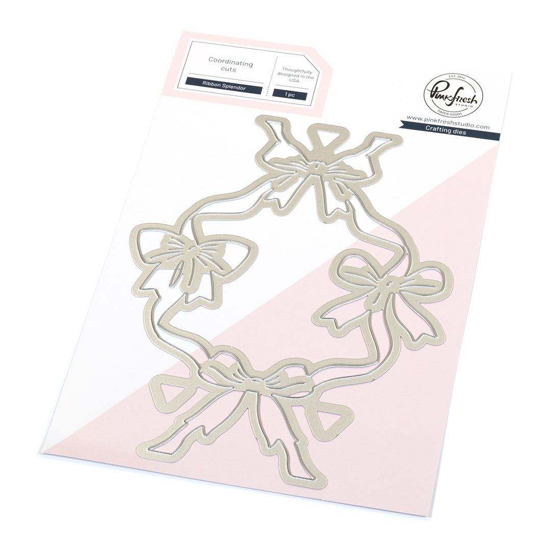 Pinkfresh Studio Ribbon Splendor stencil / Die Bundle – Auzz Trinklets ...