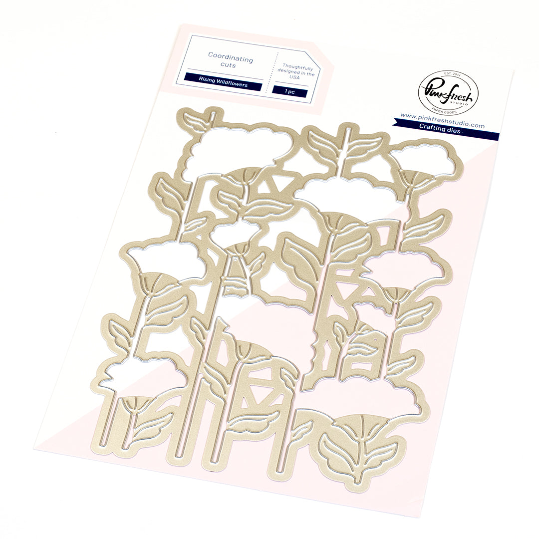 Pinkfresh Studio Rising Wildflowers die/ Stencil Bundle