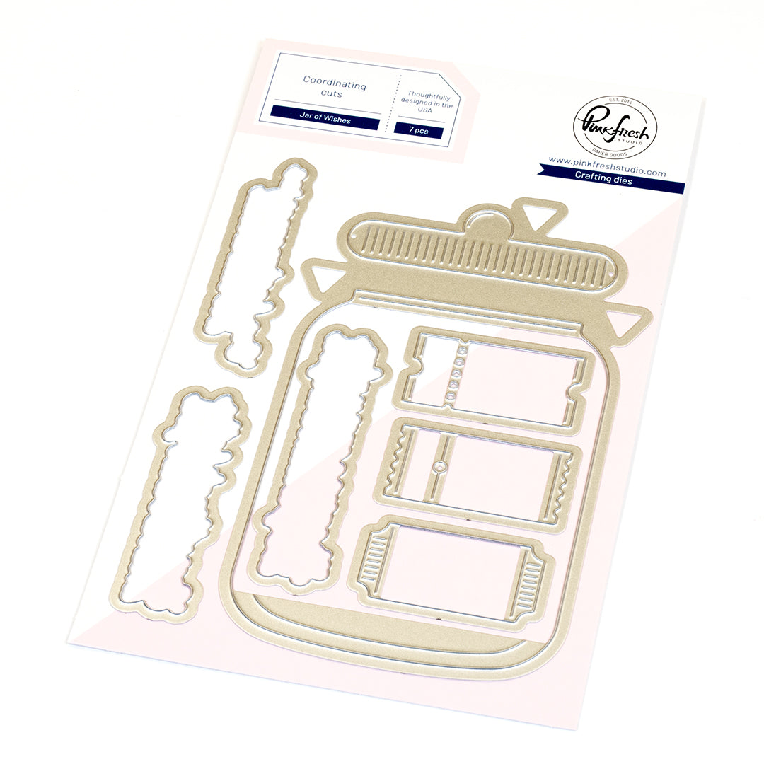 Pinkfresh Studio Jar of Wishes die/ Stencil Bundle