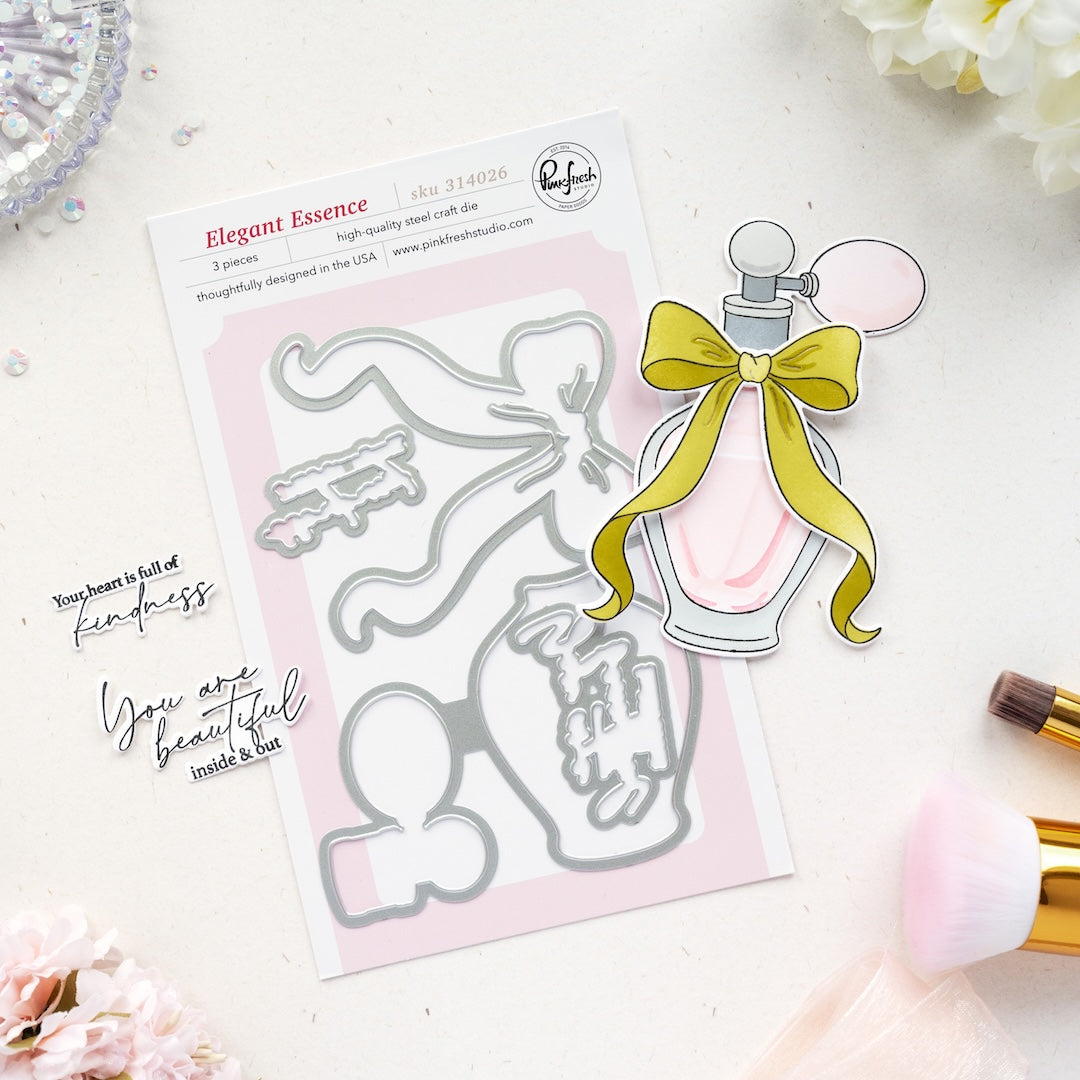 Pinkfresh Studio Elegant Essence Stamp, Die & Stencil Bundle