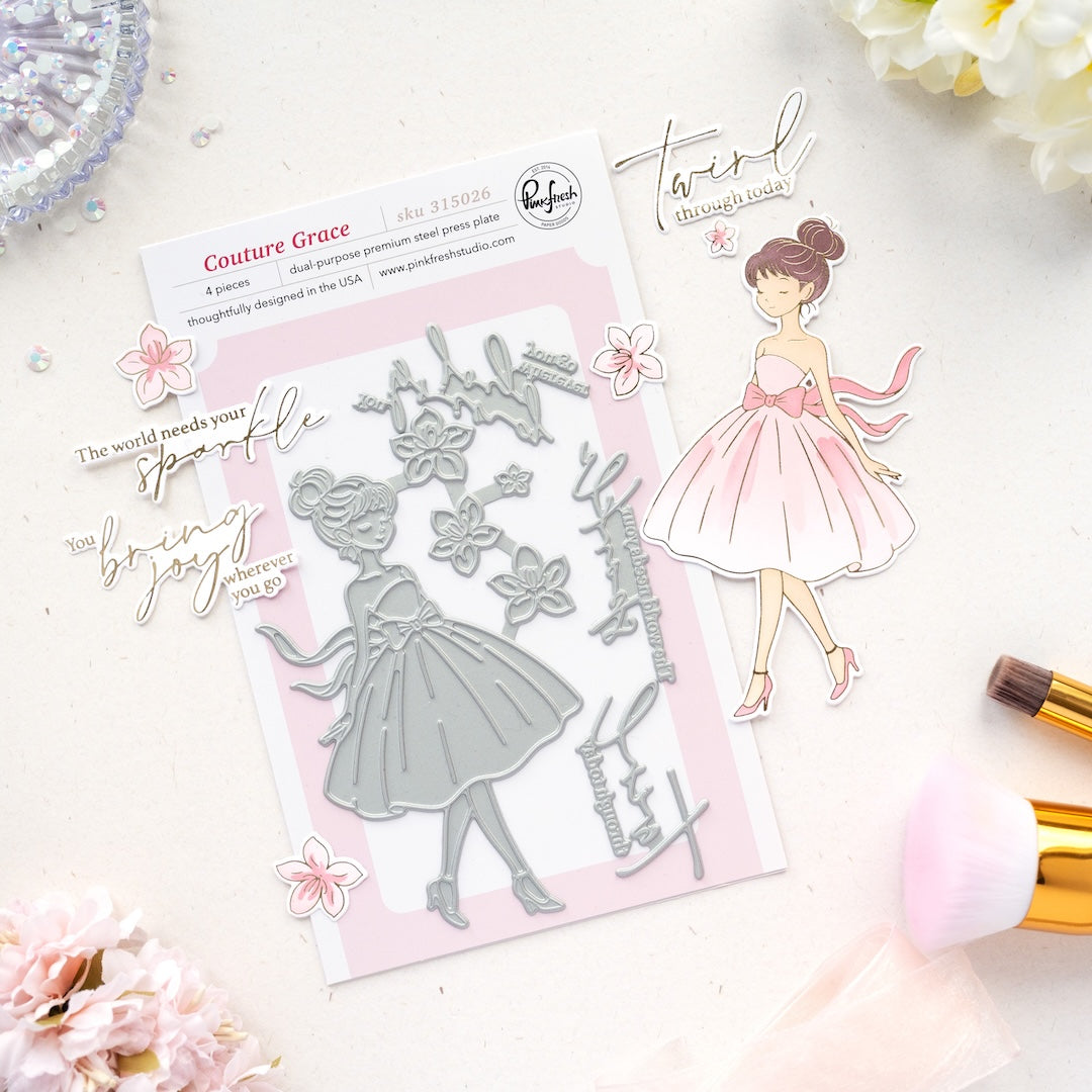 Pinkfresh Studio Couture Grace Press Plate