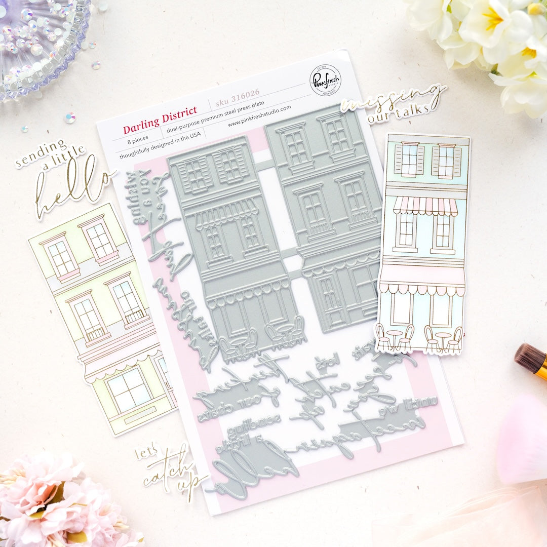 Pinkfresh Studio Darling District Press Plate