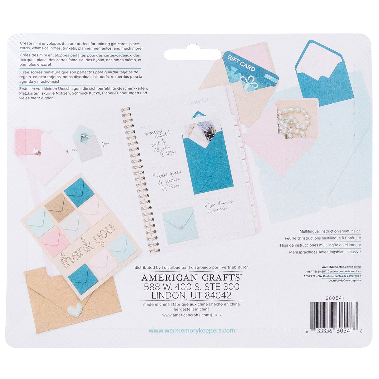We R Punch Board Mini Envelope