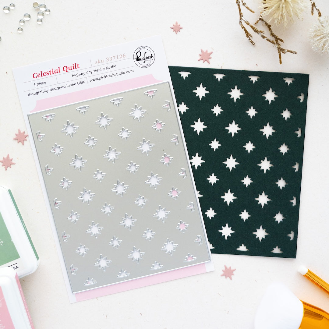 Pinkfresh Studio Celestial Quilt coverplate die