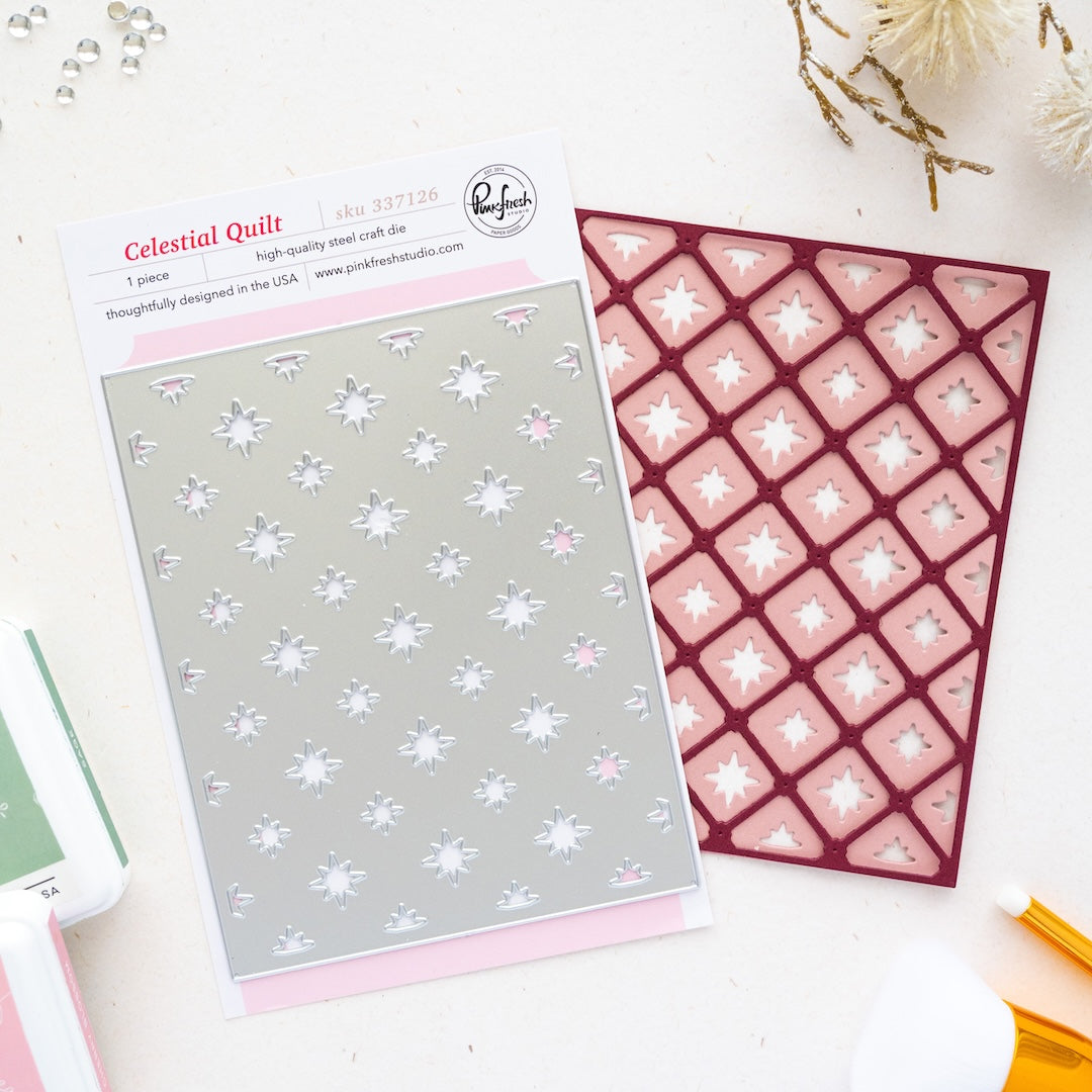 Pinkfresh Studio Celestial Quilt coverplate die