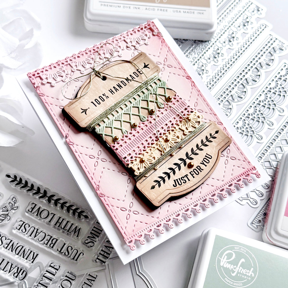 Pinkfresh Studio The Stitch Edit: Large Spool die/ Stencil Bundle