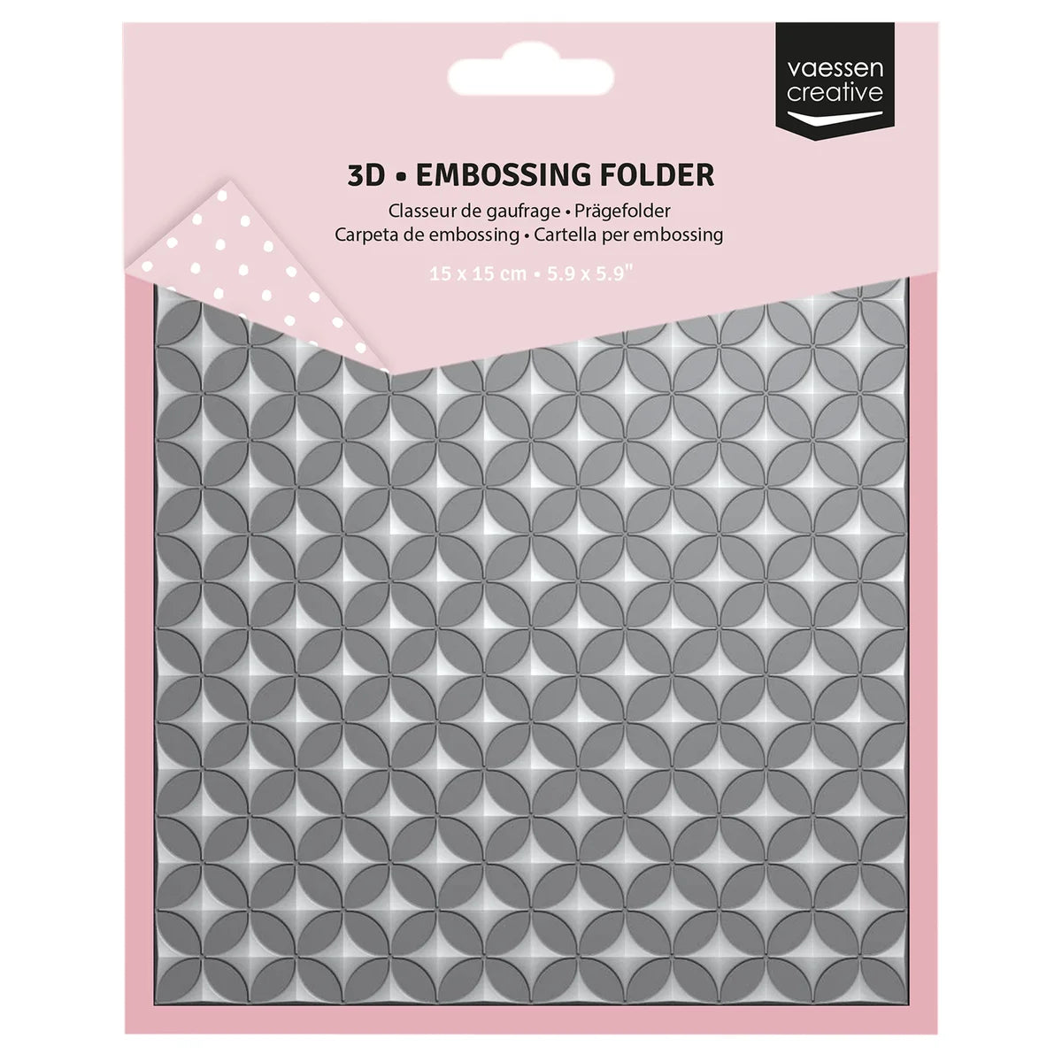 Vaessen Creative 3D Embossing Folder Grafic Stars 5.9x5.9"
