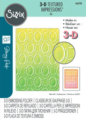 Sizzix 3D Textured Impressions by Stacey Park Cosmopolitan, Golden Rings (666700)