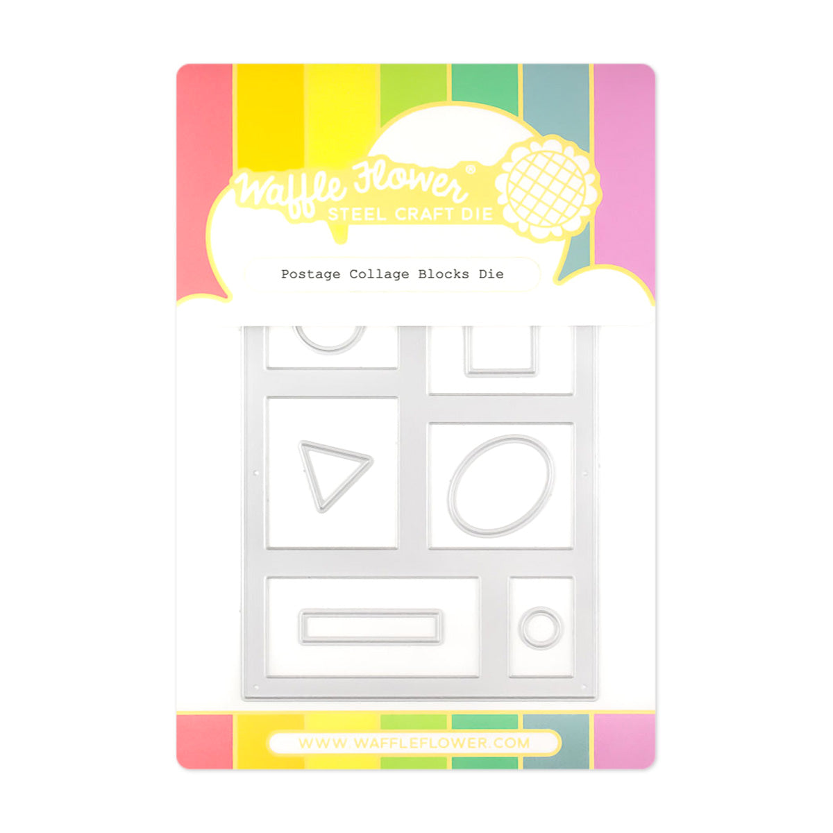 Waffle Flower Postage Collage Blocks Die