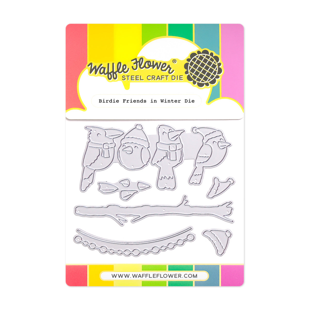 Waffle Flower Crafts Birdie Friends in Winter Die