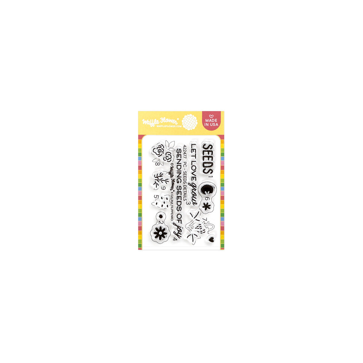 Waffle Flower Craft Postage Collage Seeds Details Stamp & Die Bundle