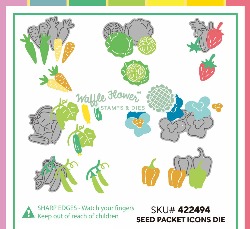 Waffle Flower Craft Seed Packet Icons Die