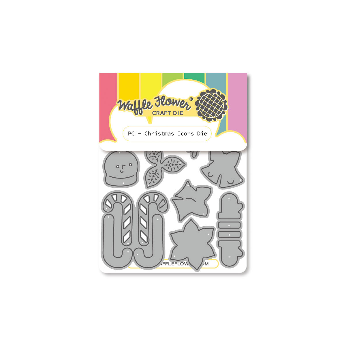 Waffle Flower Postage Collage Christmas Icons Die - 422622