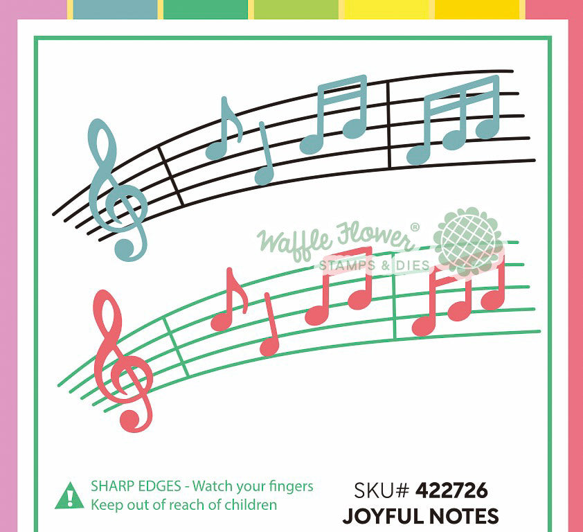 Waffle Flower Joyful Notes Die - 422726