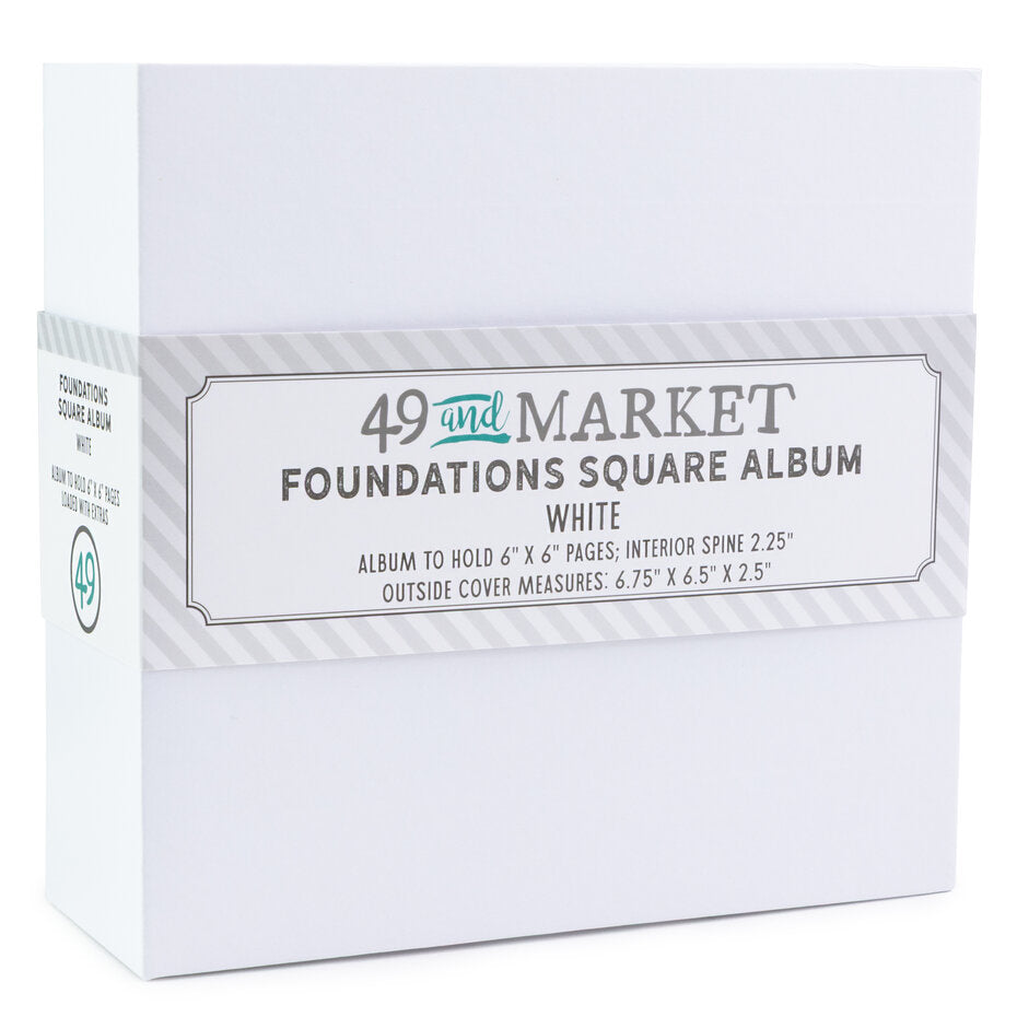 49 & Market Foundations Square Album - White - FA-36725