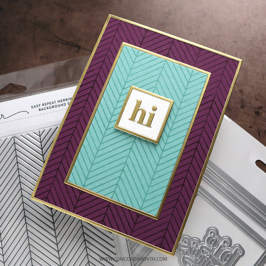 Concord & 9th KW Easy Repeat Herringbone Background Stamp (6 x 6)