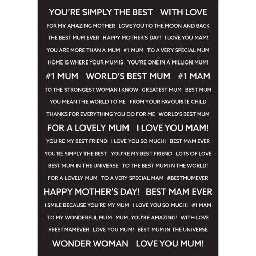 Creative Expressions Wordies Sentiment Sheets Best Mum