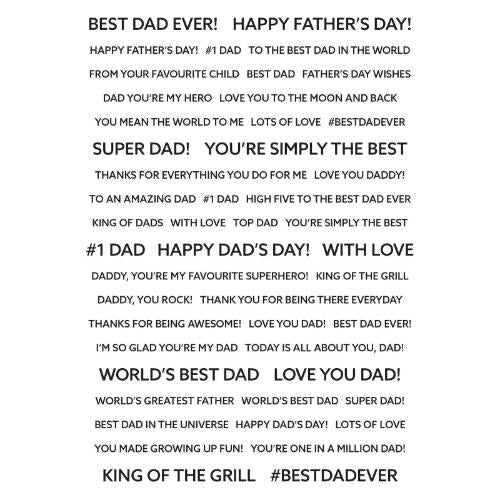 Creative Expressions Wordies Sentiment Sheets Best Dad