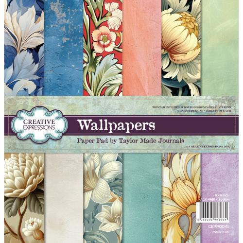 Creative Expressions Taylor Made Journals 8x8 Inch Paper Pad Wallpapers (CEPP0041)