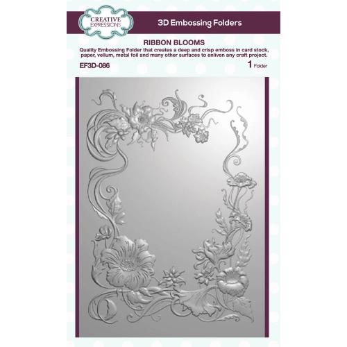 Creative Expressions Ribbon Blooms 3D Embossing Folder (EF3D-086)