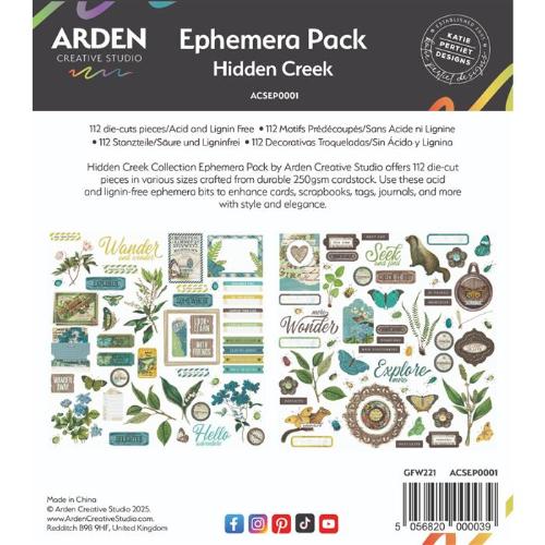 Arden Creative Studio HIDDEN CREEK Ephemera Pack