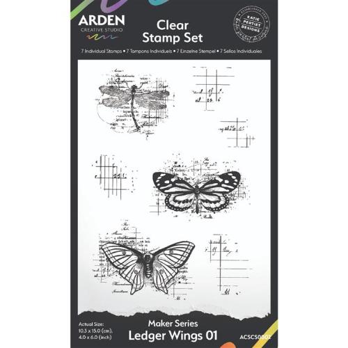 Arden Creative Studio HIDDEN CREEK Clear Stamp Set- Ledger Wings