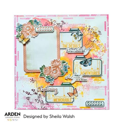 Arden Creative Studio Maker Series Wispy Stems 4in x 8in Clear Stamp Set