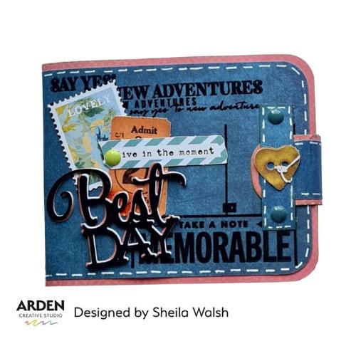 Arden Creative Studio Maker Series Postmarked Adventures 4in x 8in Clear Stamp Set