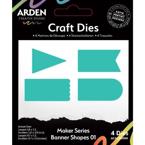 Arden Creative Studio Maker Series Banner Shape 01-Craft Die Set