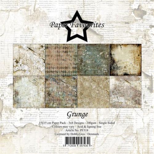 Paper Favourites Grunge 6x6 Inch Paper Pack (PF518)
