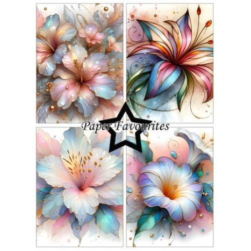 Paper Favourites Abstract Flowers A6 Paper Pack (PFA562)