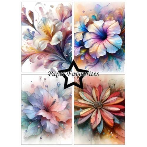 Paper Favourites Abstract Flowers A6 Paper Pack (PFA562)